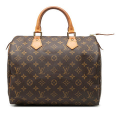 ルイ ヴィトン モノグラム スピーディ30 ハンドバッグ ミニボストンバッグ M41526 ブラウン PVC レザー レディース LOUIS VUITTON 【中古】