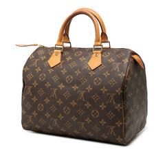 ルイ ヴィトン モノグラム スピーディ30 ハンドバッグ ミニボストンバッグ M41526 ブラウン PVC レザー レディース LOUIS VUITTON 【中古】