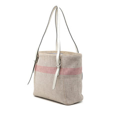 プラダ トートバッグ ベージュ マルチカラー キャンバス レザー レディース PRADA 【中古】