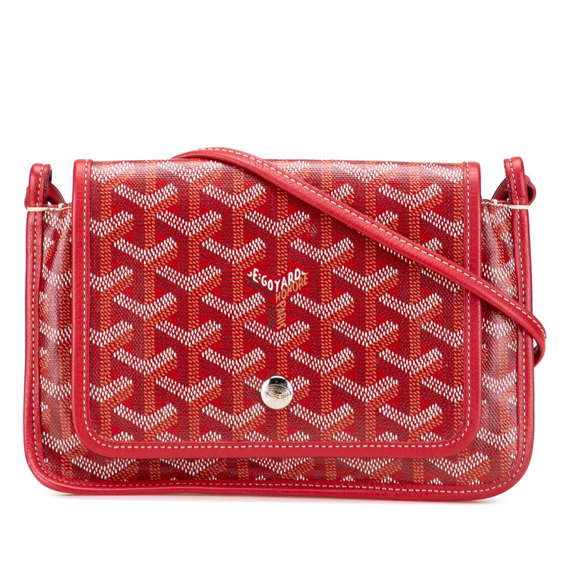 ゴヤール プリュメ ポーチウォレット レッド PVC レザー レディース GOYARD 【中古】