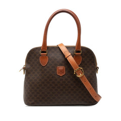 セリーヌ マカダム ハンドバッグ ショルダーバッグ 2WAY ブラウン PVC レザー レディース CELINE 【中古】
