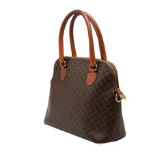 セリーヌ マカダム ハンドバッグ ショルダーバッグ 2WAY ブラウン PVC レザー レディース CELINE 【中古】