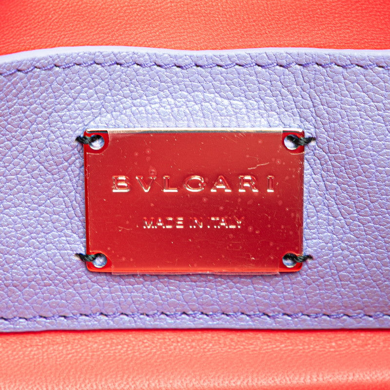 ブルガリ セルペンティ チェーンショルダーバッグ パープル レザー レディース BVLGARI 【中古】