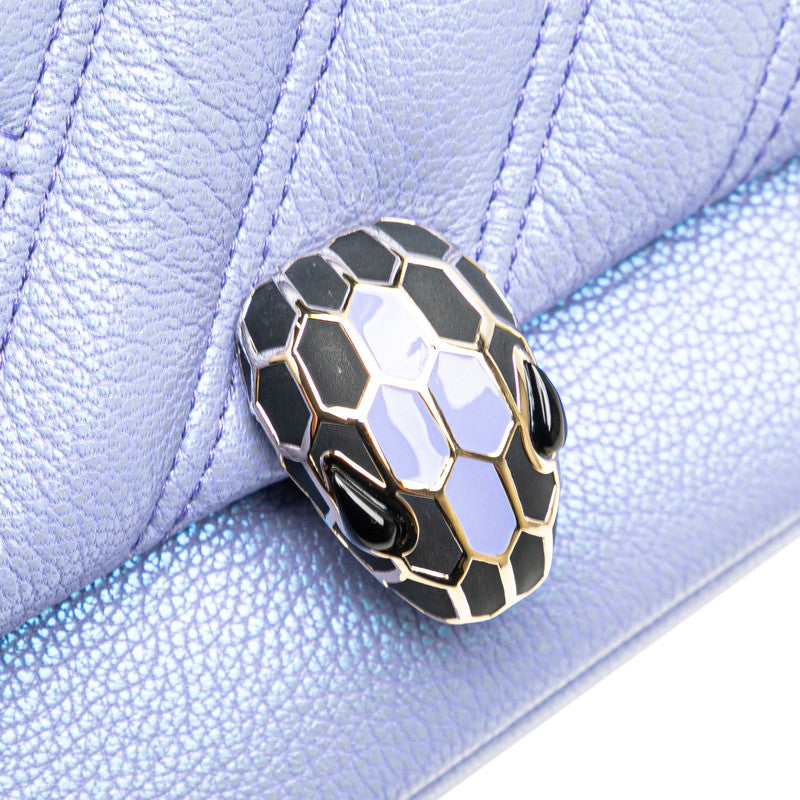 ブルガリ セルペンティ チェーンショルダーバッグ パープル レザー レディース BVLGARI 【中古】