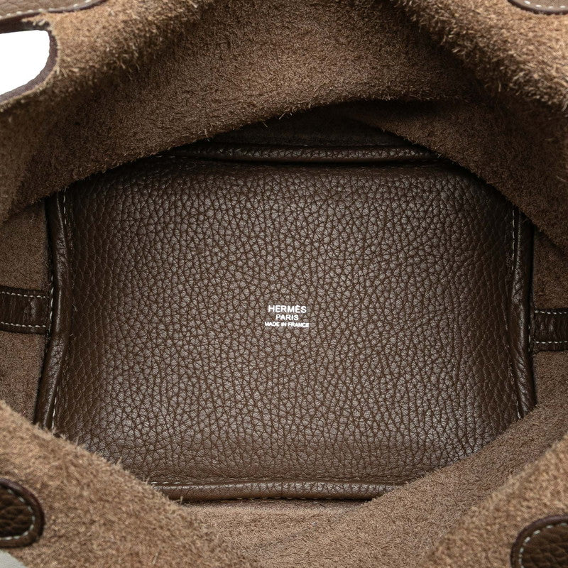 エルメス ピコタンロックPM ハンドバッグ エトゥープ グレージュ シルバー金具 トリヨンクレマンス レディース HERMES 【中古】