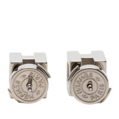 エルメス カージュ ド アッシュ Hキューブ スタッドピアス シルバー メタル レディース HERMES 【中古】