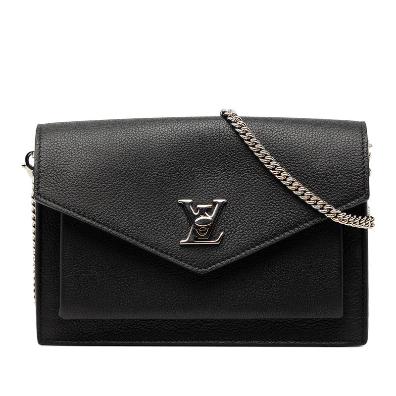 ルイ ヴィトン ポシェット ロックミー チェーン ショルダーバッグ M63471 ブラック レザー レディース LOUIS VUITTON 【中古】