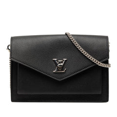 ルイ ヴィトン ポシェット ロックミー チェーン ショルダーバッグ M63471 ブラック レザー レディース LOUIS VUITTON 【中古】