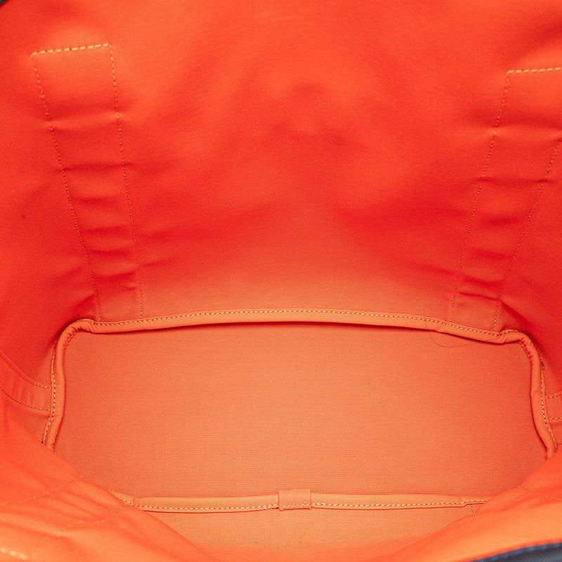 エルメス サックドパンサージュ グルーム ハンドバッグ ショルダーバッグ 2WAY ネイビー ブラウン キャンバス レディース HERMES 【中古】