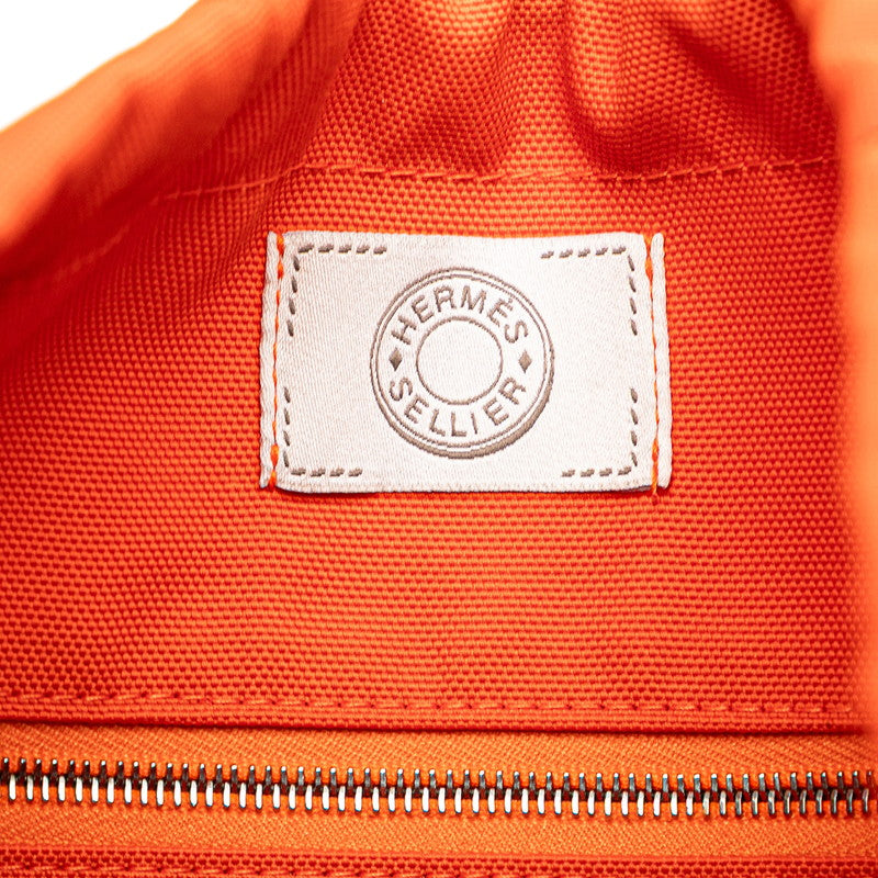 エルメス サックドパンサージュ グルーム ハンドバッグ ショルダーバッグ 2WAY ネイビー ブラウン キャンバス レディース HERMES 【中古】