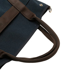 エルメス サックドパンサージュ グルーム ハンドバッグ ショルダーバッグ 2WAY ネイビー ブラウン キャンバス レディース HERMES 【中古】