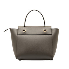セリーヌ ナノ ベルトバッグ ハンドバッグ ショルダーバッグ 2WAY S-AI-1282 グレー レザー レディース CELINE 中古