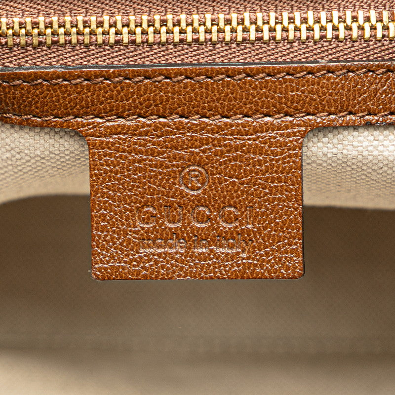 グッチ GGキャンバス ホースビット 1955 トートバッグ 623694 ベージュ ブラウン キャンバス レザー レディース GUCCI 【中古】