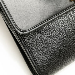 ディオール CDロゴ ショルダーバッグ ブラック レザー レディース Dior 【中古】