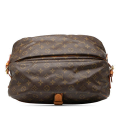 ルイ ヴィトン モノグラム ソミュール35 斜め掛け ショルダーバッグ M42254 ブラウン PVC レザー メンズ LOUIS VUITTON 【中古】