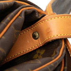 ルイ ヴィトン モノグラム ソミュール35 斜め掛け ショルダーバッグ M42254 ブラウン PVC レザー メンズ LOUIS VUITTON 【中古】