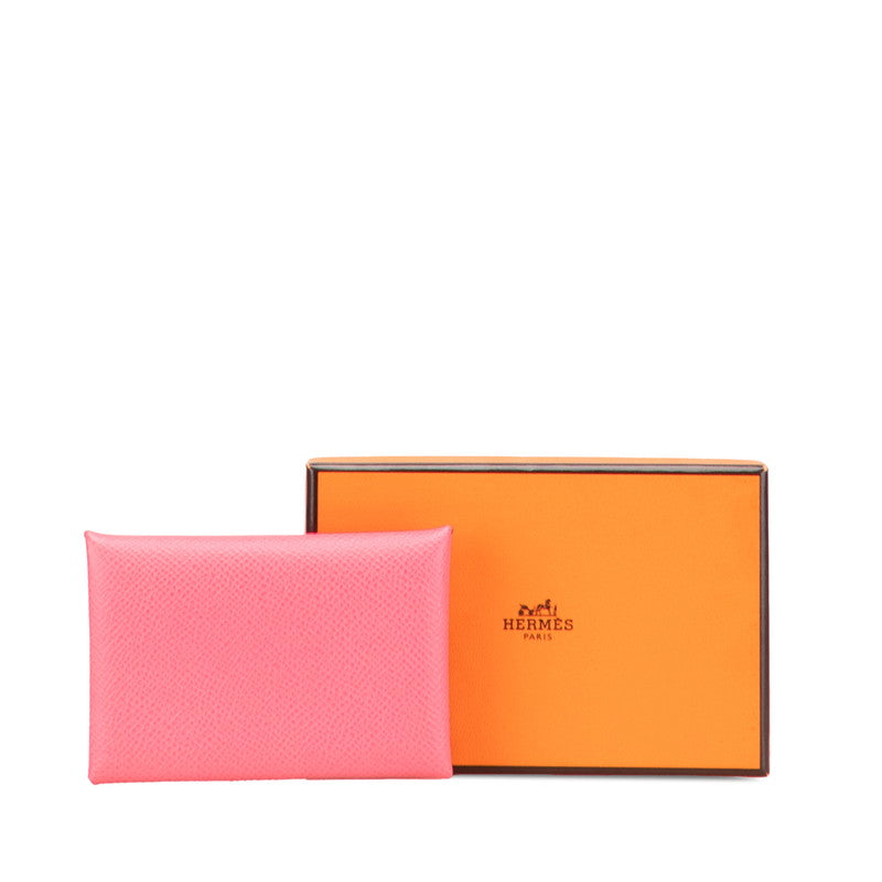エルメス カルヴィ コインケース ローズアザレ ピンク ヴォーエプソン レディース HERMES 【中古】