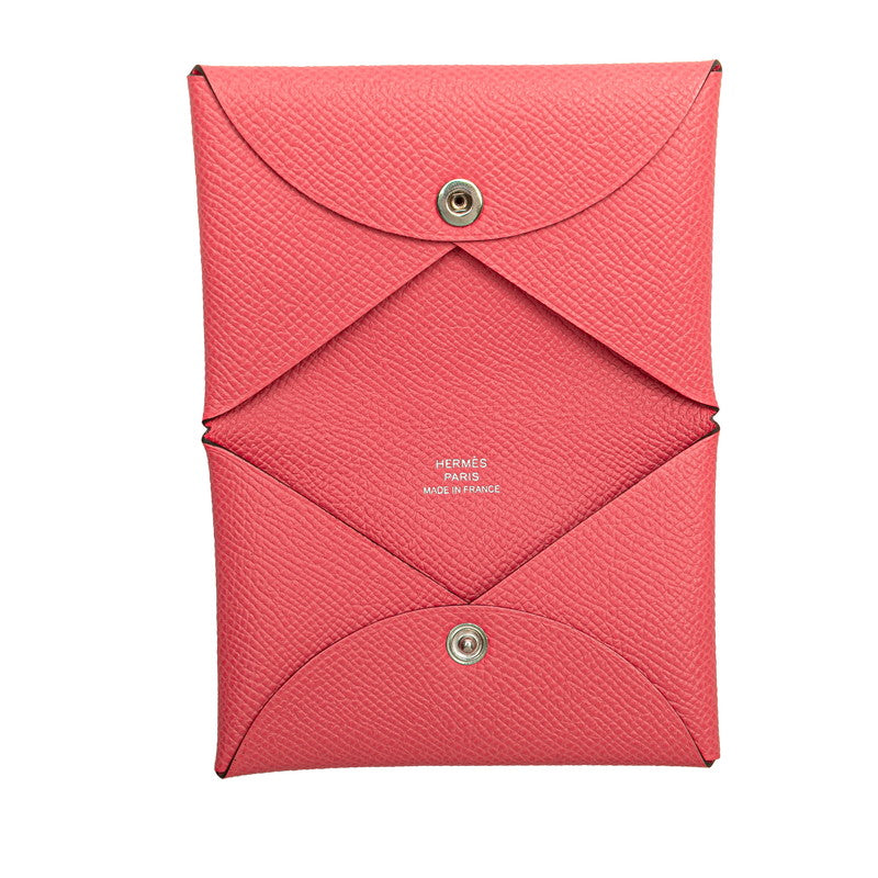 エルメス カルヴィ コインケース ローズアザレ ピンク ヴォーエプソン レディース HERMES 【中古】
