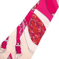 エルメス ツイリー Festival des Amazones アマゾンの祭典 スカーフ ピンク シルク レディース HERMES 【中古】