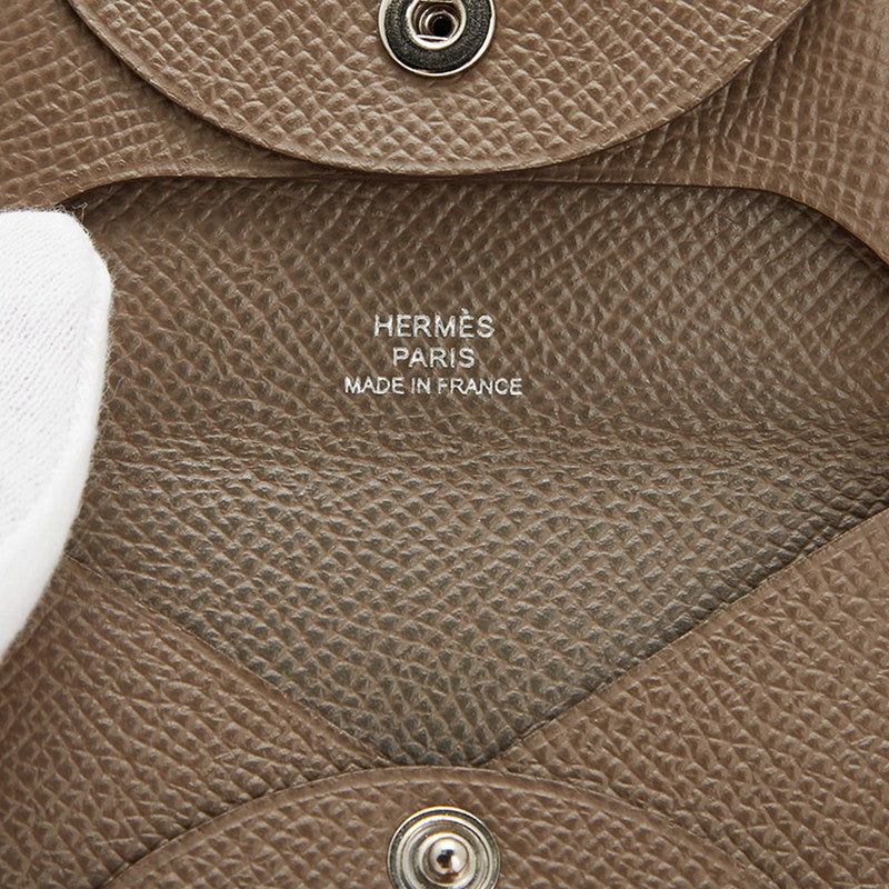 エルメス バスティア コインケース 小銭入れ エトゥープ グレー ヴォーエプソン レディース HERMES 【中古】