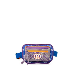グッチ GGナイロン ボディバッグ ウエストバッグ 752102 ブルー パープル オレンジ ナイロン ラバー メンズ GUCCI 【中古】