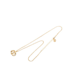 ディオール CDロゴ チェーン ペンダント ネックレス ゴールド メッキ レディース Dior 中古