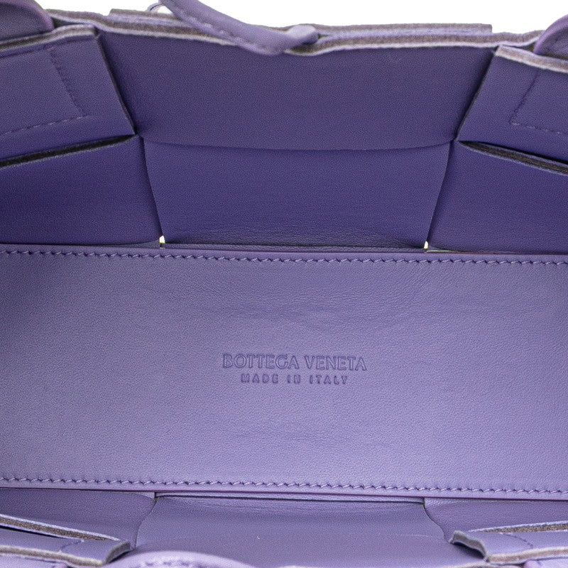 ボッテガヴェネタ マキシイントレチャート アルコ トート ミニ トートバッグ ショルダーバッグ 2WAY パープル レザー レディース BOTTEGAVENETA 【中古】