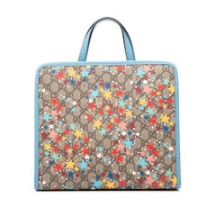 グッチ チルドレンズ GGスプリーム スター 星 ハンドバッグ 605614 ベージュ マルチカラー PVC レザー レディース GUCCI 中古