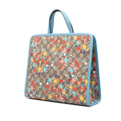 グッチ チルドレンズ GGスプリーム スター 星 ハンドバッグ 605614 ベージュ マルチカラー PVC レザー レディース GUCCI 中古
