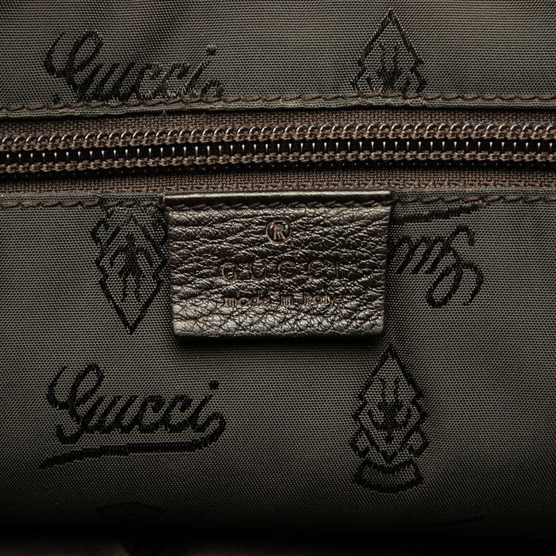 グッチ グッチシマ メッセンジャーバッグ ショルダーバッグ 斜め掛け 223665 ブラウン レザー レディース GUCCI 【中古】
