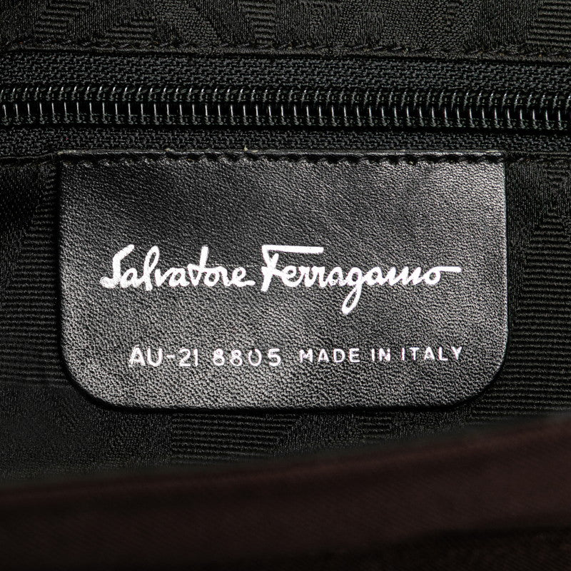 サルヴァトーレフェラガモ ワンショルダーバッグ AU-21 8805 ブラウン キャンバス レディース Salvatore Ferragamo 【中古】
