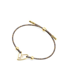 ルイ ヴィトン モノグラム ブラスレ フォール イン ラブ ブレスレット M8024 ブラウン ゴールド PVC メッキ レディース LOUIS VUITTON 【中古】