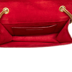 サンローラン ベティ チェーン ショルダーバッグ 314516 レッド レザー レディース SAINT LAURENT 中古