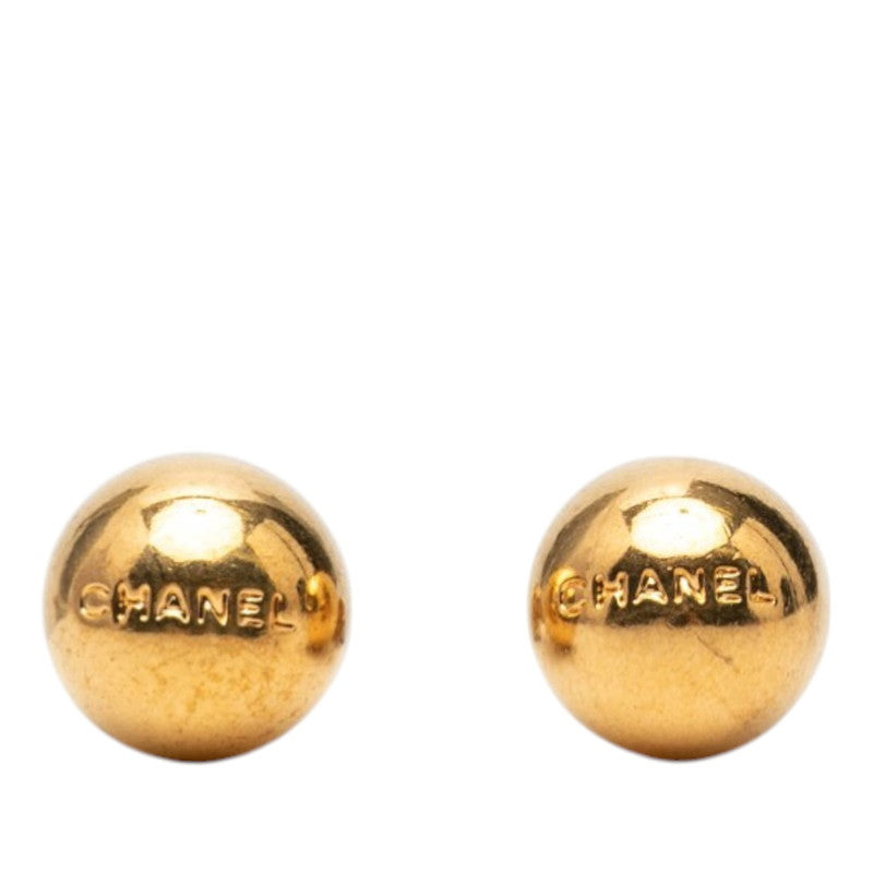 シャネル ロゴ ピアス ゴールド メッキ レディース CHANEL 【中古】