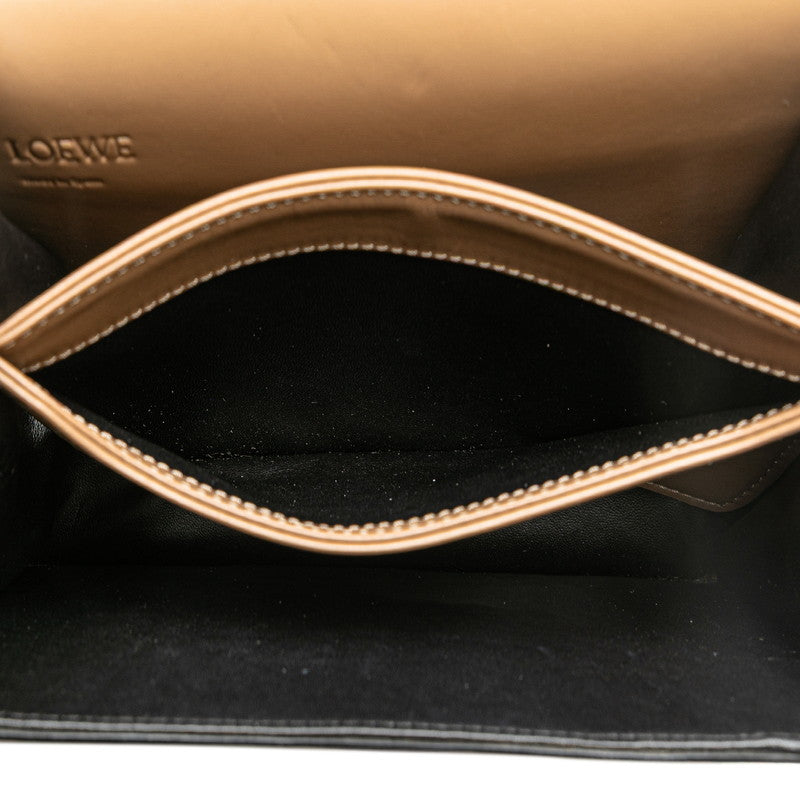 ロエベ バルセロナ 斜め掛け ショルダーバッグ ブラウン レザー レディース LOEWE 【中古】