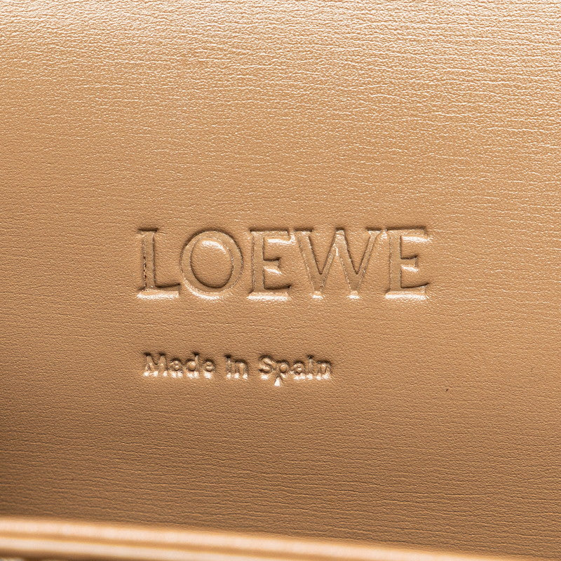 ロエベ バルセロナ 斜め掛け ショルダーバッグ ブラウン レザー レディース LOEWE 【中古】
