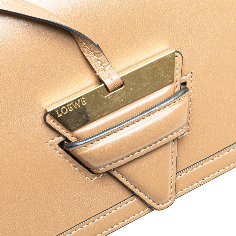 ロエベ バルセロナ 斜め掛け ショルダーバッグ ブラウン レザー レディース LOEWE 【中古】