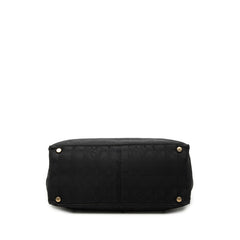 シャネル ココマーク ニュートラベルライン トートMM トートバッグ ハンドバッグ ブラック ナイロン レザー レディース CHANEL 中古