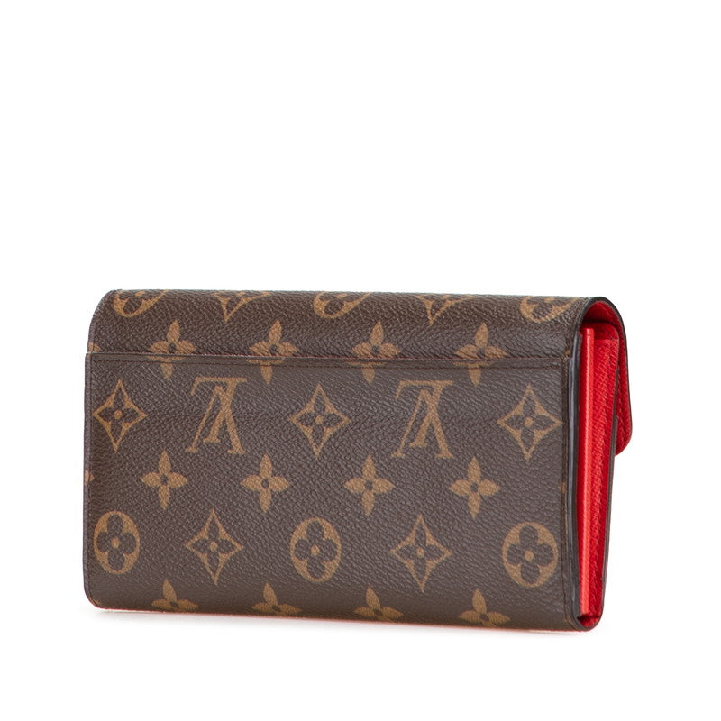 ルイ ヴィトン モノグラム ポルトフォイユ サラ 長財布 M62236 ブラウン PVC レザー レディース LOUIS VUITTON 【中古】