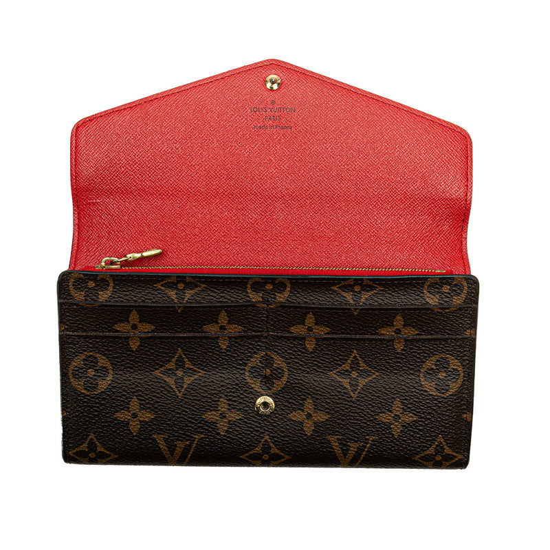 ルイ ヴィトン モノグラム ポルトフォイユ サラ 長財布 M62236 ブラウン PVC レザー レディース LOUIS VUITTON 【中古】