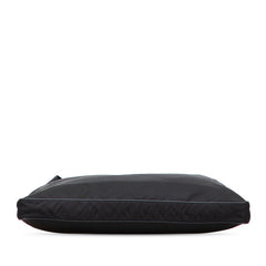 プラダ サフィアーノ 三角ロゴプレート 斜め掛け ショルダーバッグ ブラック ナイロン レザー レディース PRADA 【中古】