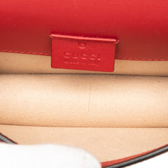 グッチ シルヴィ ミニ チェーンショルダーバッグ 494646 レッド マルチカラー レザー レディース GUCCI 【中古】