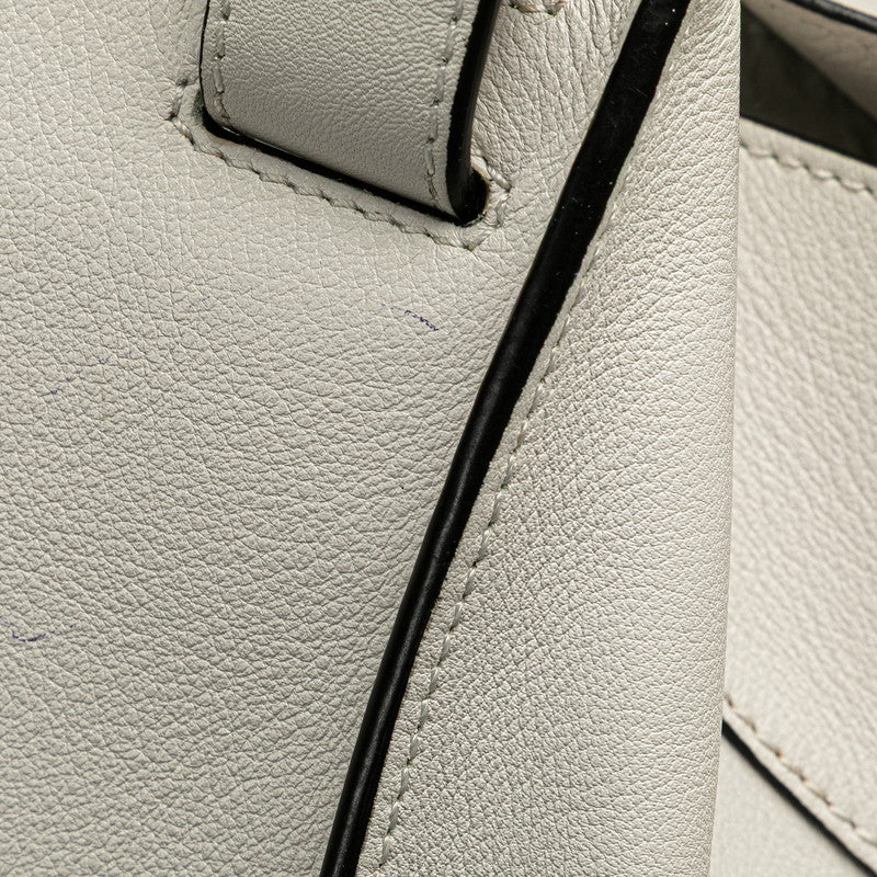 ロエベ ハンモック ミディアム ハンドバッグ ショルダーバッグ 2WAY ホワイト レザー レディース LOEWE 【中古】