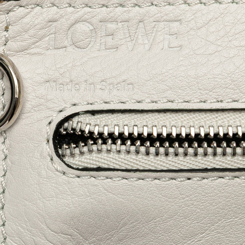 ロエベ ハンモック ミディアム ハンドバッグ ショルダーバッグ 2WAY ホワイト レザー レディース LOEWE 【中古】