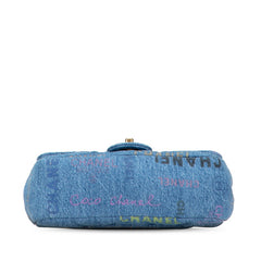 シャネル マトラッセ ココマーク ロゴプリント チェーン ショルダーバッグ AS3134 インディゴブルー デニム レディース CHANEL 【中古】