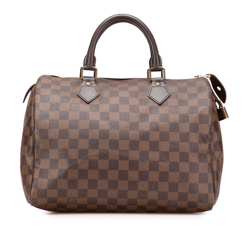 ルイ ヴィトン ダミエ スピーディ30 ハンドバッグ ミニボストンバッグ N41531 エベヌ ブラウン PVC レザー レディース LOUIS VUITTON 【中古】