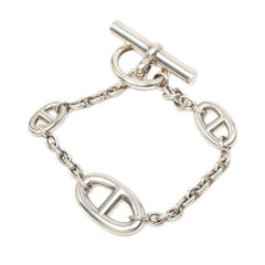 エルメス シェーヌダンクル ファランドール ST チェーン ブレスレット Tバー SV925 シルバー レディース HERMES 中古