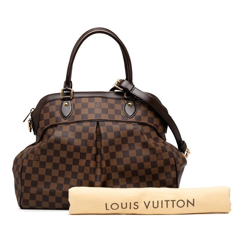 ルイ ヴィトン ダミエ トレヴィGM ハンドバッグ ショルダーバッグ 2WAY N51998 ブラウン PVC レザー レディース LOUIS VUITTON 【中古】
