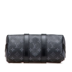 ルイ ヴィトン モノグラム エクリプス リバース キーポル バンドリエール25 ハンドバッグ ショルダーバッグ 2WAY M46271 ブラック グレー PVC レザー レディース LOUIS VUITTON 【中古】