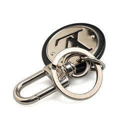 ルイ ヴィトン ポルト クレ LVサークル キーリング キーホルダー チャーム M00741 シルバー ブラック メタル レディース LOUIS VUITTON 【中古】